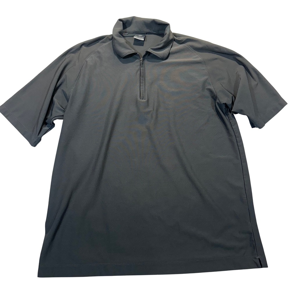 Nike Golf Quarter Zip Polo Mens Medium Gray Good Dri-FIT UV Active Sportswear